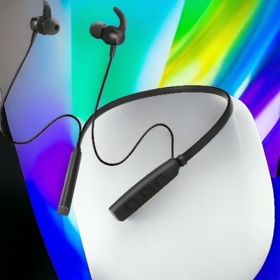 GPQ STORE Rokerz 235 Pro Wireless Bluetooth Neckband(0.4441 Bluetooth Headset(Black, In the Ear)