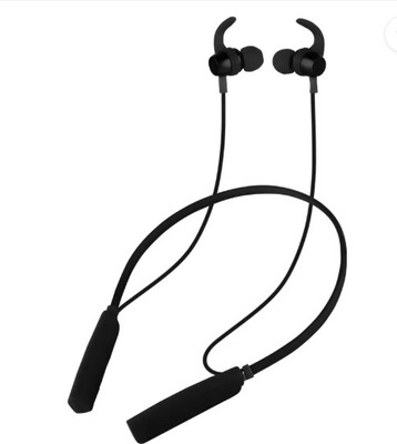 TechFusion BT 235 Bluetooth Wireless Neckband With 35 Hours Playback Bluetooth(Black, In the Ear)