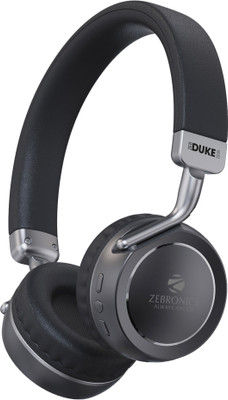 ZEBRONICS Zeb-Duke 2, with 60h Backup, BT v5.4 Mode, ENC, Deep Bass, Dual Pairing Bluetooth Gaming(Black, On the Ear)