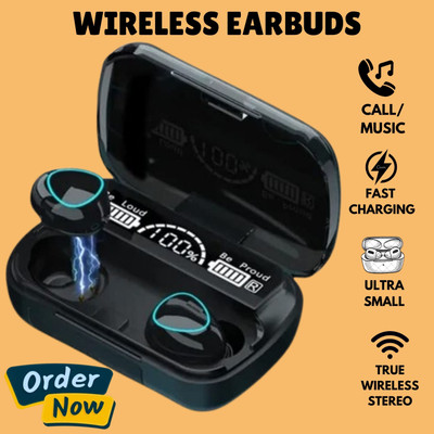 GUGGU M10 Wireless Earbuds TWS 5.1 LED Digital Display Touch Bluetooth HeadphoneL465 Bluetooth(Multicolor, True Wireless)