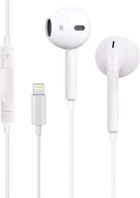 MARS Wired Earphone For iPhone 14/13/12/11 Pro Max Xs/XR/X/7/8 Wired Headset(White, In the Ear)