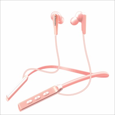 TP TROOPS Wireless in Ear Bluetooth Neckband with ENC Mic, 60H Playtime, Headset Headset Bluetooth(Pink, In the Ear)