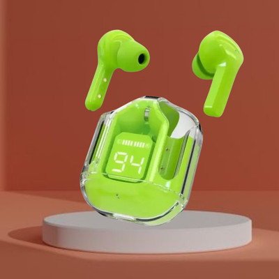 Clairbell Max UltraPods (Wireless Earbuds) Transparent Charging Case, Digital Display W134 Bluetooth(Multicolor, True Wireless)
