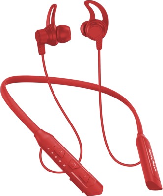 SIGNATIZE in Ear Bluetooth Neckband with ENC Mic, 50H Playtime,(10Mins=15Hrs Playtime) Bluetooth Headset(Red, In the Ear)