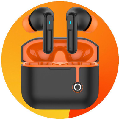 E EARBOUT SUPREME Bluetooth Headset with Deep Bass, 4 Mics Clear Call & Fast Charging Bluetooth Gaming(Black, True Wireless)