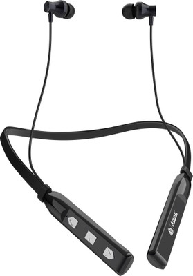 Aroma NB119 Titanium - 48 Hours Playtime Bluetooth Neckband Bluetooth Gaming(Black, In the Ear)