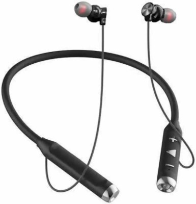 Bxeno B-52 Super Bass Bluetooth Earphones Neckband Headphones Bluetooth Headset(Black, In the Ear)
