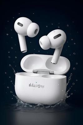 BULLSTORM Exclusive ANC TWS T2 Wireless Earbuds with 1500Mah Powerbank Bluetooth(White, True Wireless)