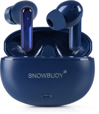 snowbudy SB151 Earbuds 13mm HD Dynamic Driver, Touch Controls Bluetooth Gaming(Blue, True Wireless)