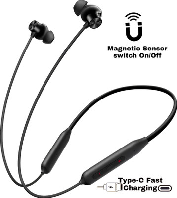 Hanuman Enterprise Wireless Neckband,48Hr Playtime,Waterproof Bluetooth Headset n21 Bluetooth(Black, In the Ear)
