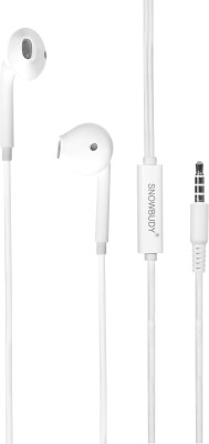 snowbudy Y12G Earphones 3.5Mm Jack Wired with Mic white Good Work A Wired Headset(White, In the Ear)