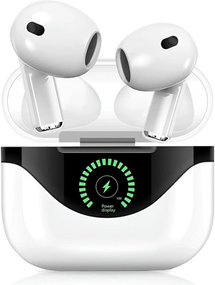 VEROX AIR58 TWS Earbuds with Battery Display, Immersive Sound, BT 5.3+ENC Bluetooth(White, True Wireless)