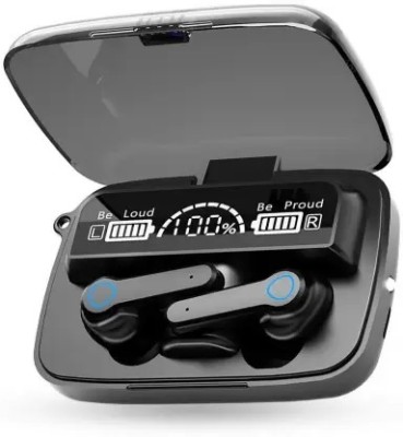NKL Smooth LED Display EarBuds Wireless Bluetooth With Portable Charging Case 21 Bluetooth Headset(Black, True Wireless)