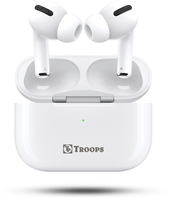 TP TROOPS 20H AUTO PAIRING TWS HEADSET Wireless Bluetooth 5.1 in Ear Earbuds with Mic Bluetooth(White, True Wireless)