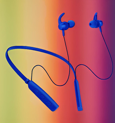 GPQ STORE Rokerz 235 Pro Wireless Bluetooth Neckband(0B.22 Bluetooth(Blue, In the Ear)