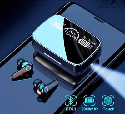 SYARA AB_183C_New Edition TWS M19 Gaming Earbuds Bluetooth 5.0 Wireless LED Bluetooth Headset(Black, True Wireless)