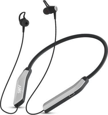 AMS NB31 Fusion Series In Ear Neckband 40Hrs Playtime, Stereo Sound,10mm Driver,IPX5 Bluetooth(Silver, In the Ear)