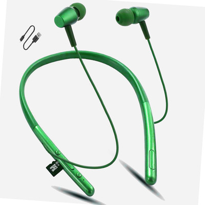 IZWI High performance V5.0 active noise cancelling wireless headband gaming Bluetooth(Green, In the Ear)