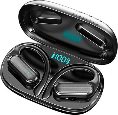 En ligne Bluetooth Headphones 5.3wer D Earbuds, Waterproof Touch Control Ear, with LED Bluetooth & Wired(Black, True Wireless)