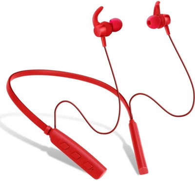 HRYFiNE BT006 25Hrs Playing Time | Deep Bas Music Sound And Clear Calling Voice Bluetooth(Red, In the Ear)