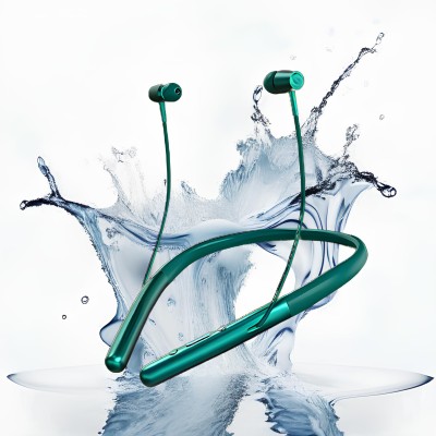 GREE MATT Bluetooth Wireless Headphones with Mic,Punchy Bass,Waterproof,Clear Calls n3 Bluetooth Headset(Green, In the Ear)