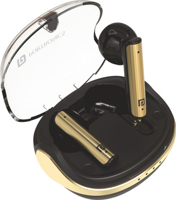 Portronics Harmonics Twins S7 Smart TWS Earbuds, 35Hrs Playtime, Quad Mics, Auto ENC, 5.3v Bluetooth(Black, In the Ear)