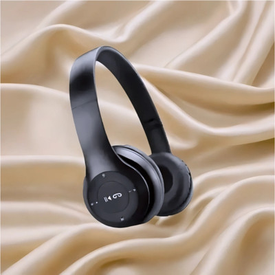 AIZINA Full-Sound Bluetooth Headphones with Mic & SD Card Playback_LV Bluetooth & Wired(Black, On the Ear)