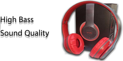 Zohlo Portable Best Quality Foldable & Adjustable Wireless Bluetooth Mini Headset Bluetooth(Red, On the Ear)