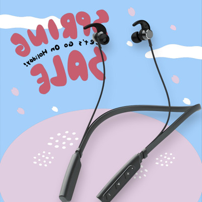 GPQ STORE Rokerz 235 Pro Wireless Bluetooth Neckband(0.1791 Bluetooth(Black, In the Ear)