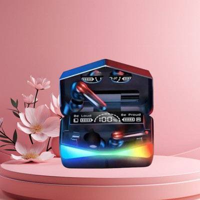 Clairbell Wireless Earbuds TWS Bluetooth 5.1, Touch Control Transparent LED DisplayA563 Bluetooth(Multicolor, True Wireless)