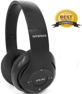 Worricow NEW Wireless Portable Gaming Sports Over Ear Headphones Stereo Memory Card Bluetooth(Black, In the Ear)