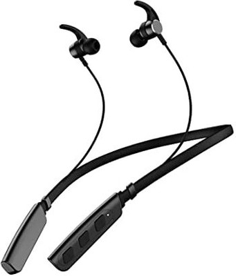 OXILAG PLUS+ Neckband with 48 hours battery backup with high bass, noise cancellation Bluetooth Gaming(Black, In the Ear)