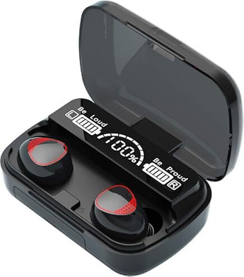 TECHMAZE New Edition TWS M10 Gaming Earbuds Bluetooth 5.0 Wireless LED Digital Display N9 Bluetooth(Black, In the Ear)