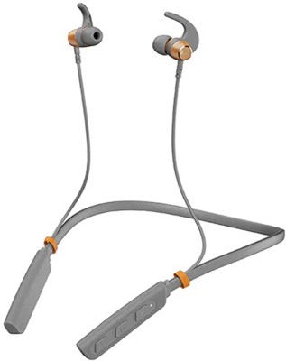 ZTNY New Blaster Bass MZ- 44 Wireless Neckband with 35 Hours Playtime, Bluetooth 5.0 Bluetooth(Grey, On the Ear)