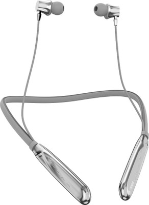 Aroma NB119 Titanium Pro Upto 100 Hr Playtime*,ENC,Fast Charging,Dual Pairing Neckband Bluetooth(Chrome Grey, In the Ear)
