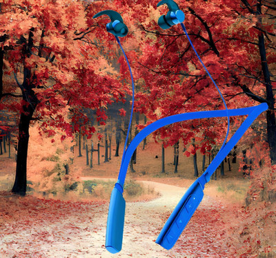 QPG STORE Rokerz 235 Pro Wireless Bluetooth Neckband(0B.17 Bluetooth(Blue, In the Ear)