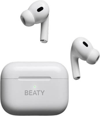 Beaty Buds Pro with ANC, IOS Support, 40Hr Battery, Touch Control & HD Mic Calling Bluetooth(Glossy White, True Wireless)