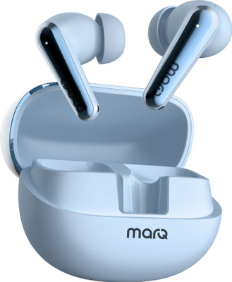 MarQ by Flipkart Rhythm Q1050 42 Hours Playtime Type C Fast Charging Bluetooth Quad Mic ANC Bluetooth(Blue, True Wireless)