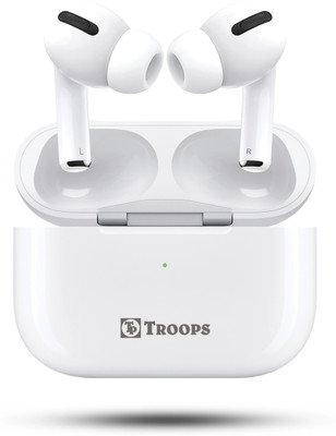 TP TROOPS 20H AUTO PAIRING TWS HEADSET Wireless Bluetooth 5.1 in Ear Earbuds with Mic Bluetooth(White, True Wireless)