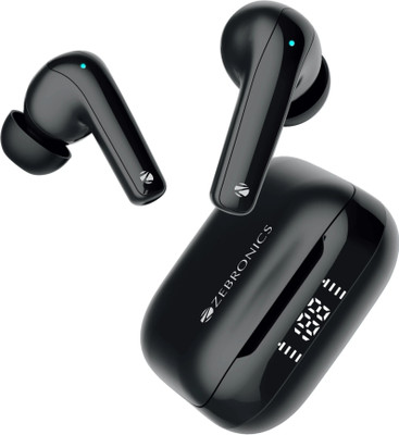 ZEBRONICS Zeb-Pods K2, Upto 40H Backup, Dual EQ Mode,Quad Mic ENC, 40ms Low Latency Gaming Bluetooth without Mic(Black, In the Ear)