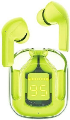 Techfly Ultrapods Gaming V5.3 Sweatproof True Wireless ANC Earbuds u19 Bluetooth(Green, True Wireless)