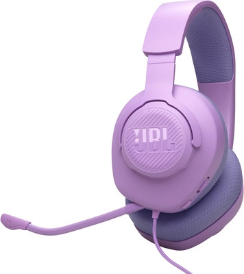 JBL Quantum 100M2 Gaming Wired Headphone with Detachable Mic, 3.5mm Jack Cable Wired(Purple, On the Ear)