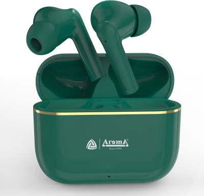 Aroma NB140 Galaxy 50 Hours* Playtime, Deep Bass, Fast Charging True Wireless Earbuds Bluetooth Headset(Green, In the Ear)