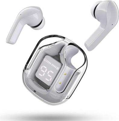U.R.M. Enterprises T12 Max Crystal Wireless Earbuds, Bluetooth Headphones with ENC Noise Canceling Bluetooth(Grey, In the Ear)