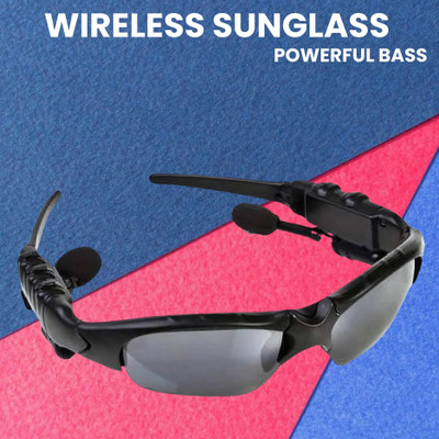 GUGGU Sunglass with (Bluetooth Earbuds) Music and bluetooth headset and micY485 Bluetooth(Black, On the Ear)