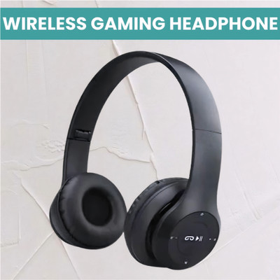 TWS Portable Folding Wireless with Controlled Bass Response_EF Bluetooth & Wired(Black, On the Ear)