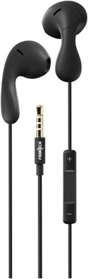 Frontech Earphone Deep Bass HD Audio | 3.5mm | For Call & Music Wired Headset Wired(Black, In the Ear)