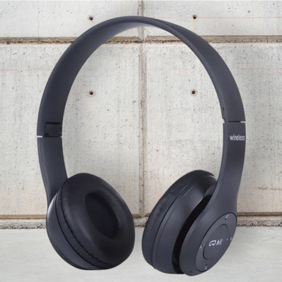 house of common Superior Battery Efficiency Headphones with Mic & High-Fidelity_5G Bluetooth & Wired(Black, On the Ear)