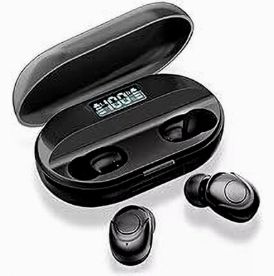 GUGGU T2 TWS Earbuds: 26hr Playback, Bluetooth 5.1, iOS/Android Compatible VIP53 Bluetooth(Black, In the Ear)