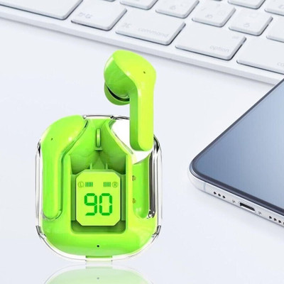 Techfly Ultrapods Gaming V5.3 Sweatproof True Wireless ANC Earbuds u12 Bluetooth(Green, True Wireless)